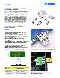 Thumbnail of document Data Sheet - PCC-SMD SMT Circuit Board Mountable Thermocouple & RTD Connectors